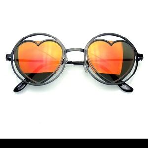 Heart & Hips Heart-Shaped Sunglasses - Black and Orange(Pending)